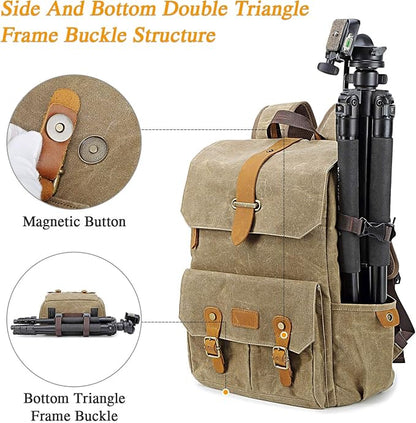 UBAYMAX Camera Backpack, DSLR SLR Waterproof Canvas Camera Bags Rucksack 15.6 - Image 6
