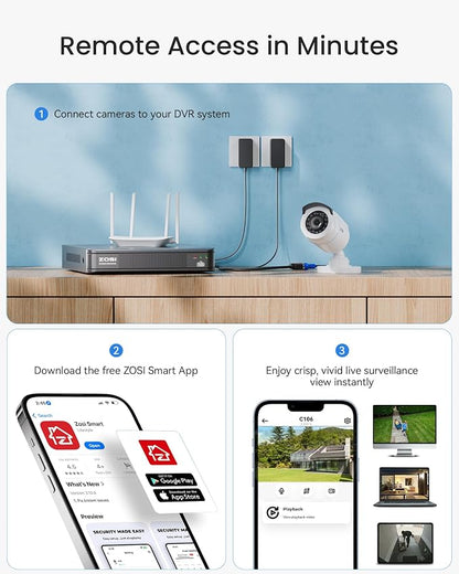 ZOSI 1080P H.265+ Home Security Camera System - Image 8