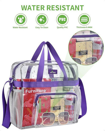 MAY TREE Clear Bag for Stadium Events 12×6×12 Clear Tote Lunch Bag - Image 4