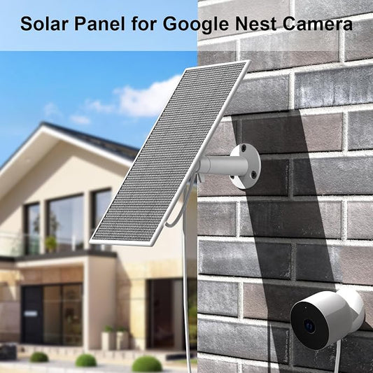 Solar Panel for Google Nest Camera, 5W Solar Power Charger for Nest Camera - Image 2