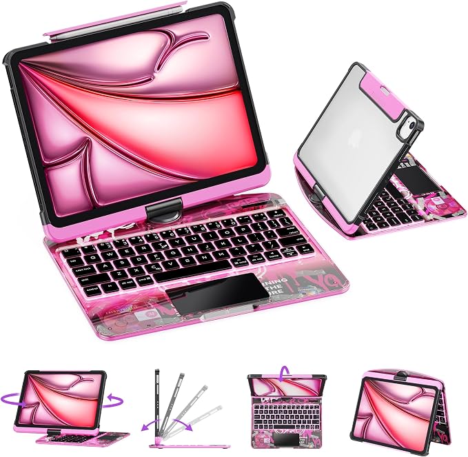 GUSGU Transparent Case with Wireless Keyboard by GUSGU