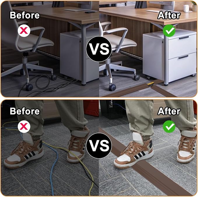 Eapele 4 ft Floor Cord Cover Heavy Duty Cable Protector, Cord Covers - Image 5