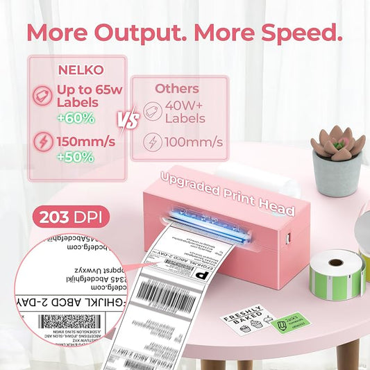 Nelko Bluetooth Thermal Shipping Label Printer, Wireless 4x6 Shipping Label - Image 2