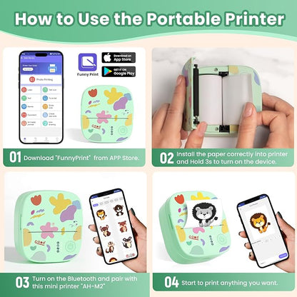 Mini Sticker Printer AHM2, Mini Thermal Printer - Image 3