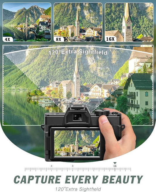 8K Digital Cameras for Photography, 64MP vlogging Camera - Image 2