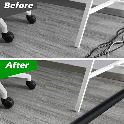 Cord Cover Floor 68in, Large Capacity Floor Cable Cover, Hard PVC Cord Hider - Image 6