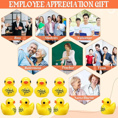 Skylety 100 Pcs Thank You Gifts Mini Resin Ducks Employee Appreciation Gifts - Image 4