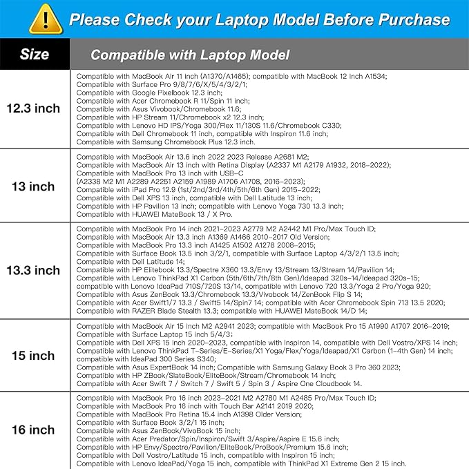 MOSISO Laptop Case 16 inch, 15-15.6 inch Laptop Sleeve Bag Compatible - Image 5