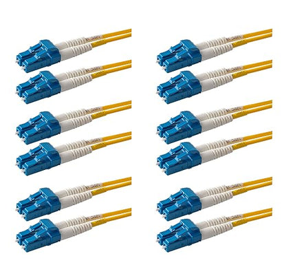 SpeedyFiberTX – 6-Pack 1 Foot LC to LC Fiber Patch Cable, Corning SMF-28 by SpeedyFiberTX