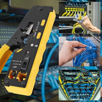 Network Crimping Tool Kit All-in-One Pass Through RJ45 Crimper - Image 6