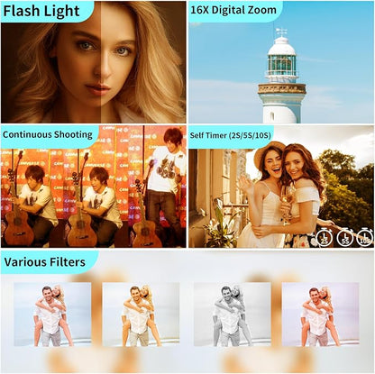 4K Digital Camera for Photography, 64MP Point and Shoot Digital Cameras - Image 4