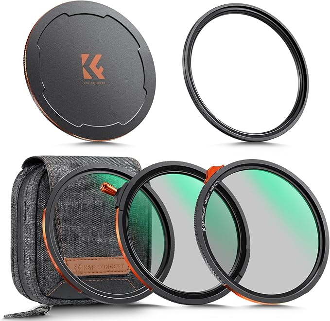 K&F CONCEPT 58mm Magnetic 1s Swap 5-Pack: CPL + VND2-32 + Black Diffusion 1/4 + by KFCONCEPT
