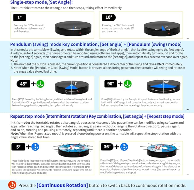 Programmable Large Motorized Electric Turntable Command-Controlled Rotating - Image 4