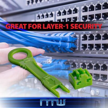 NTW Network Port Blocker & Dust Cover, Ethernet Port Protector, Secure RJ45 - Image 3