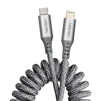 Ventev - Helix 3ft Expandable iPhone Cable | Fast Charging USB C to Apple by VENTEV