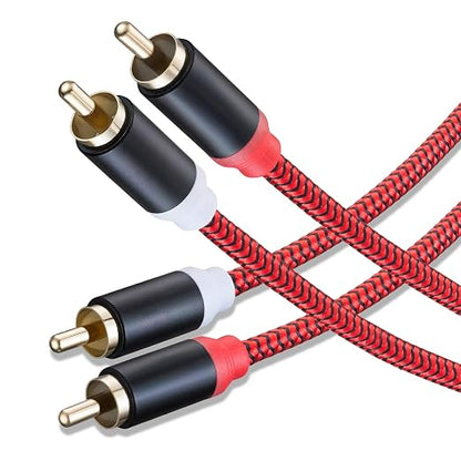 RCA Cable 12Ft, 2Rca Male to 2-Rca Male Audio Stereo Subwoofer Cable by Unknown