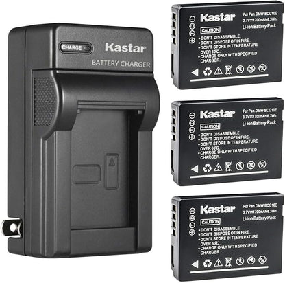 Kastar 3-Pack DMW-BCG10 Battery and AC Wall Charger Replacement by Kastar