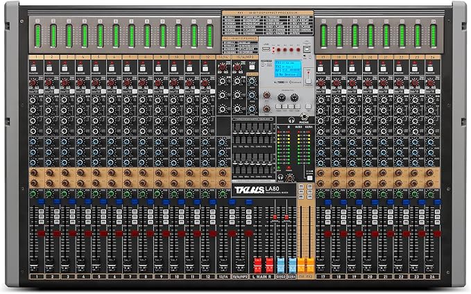 Professional Audio Mixer, 24 Channel Sound Board Mixing Console, Dual DSP Reverb by TKLBLS