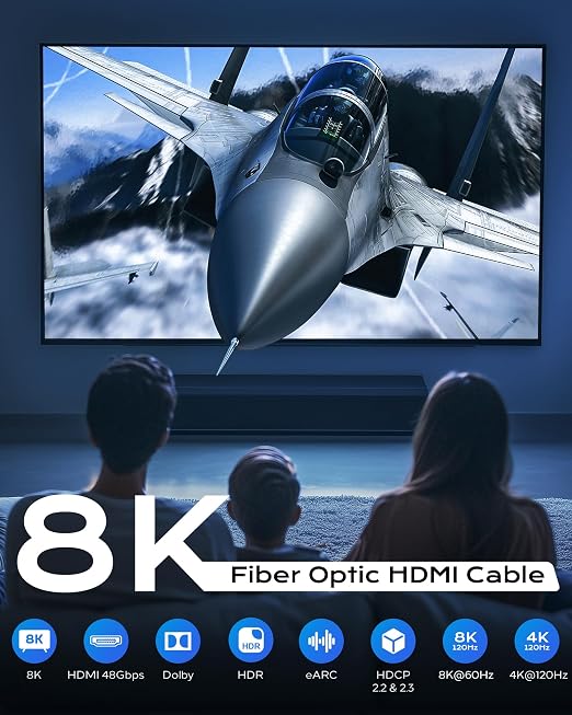 Long 8K Fiber Optic HDMI Cable 150FT - Image 5
