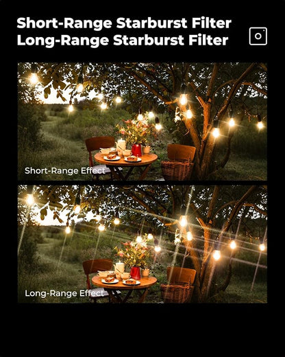 K&F CONCEPT 67mm Variable Short Line Star Lens Filter, Cross Screen Starburst - Image 5
