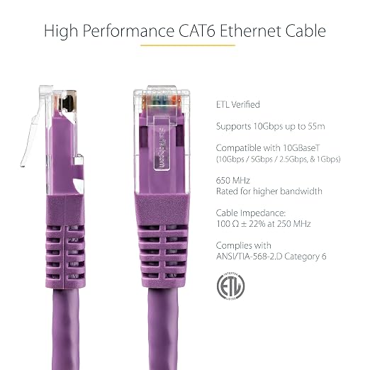 StarTech 6ft CAT6 Ethernet Cable - Image 2
