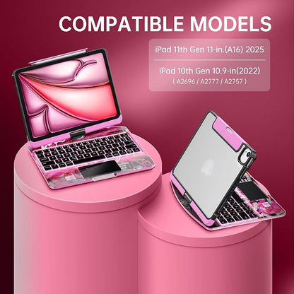 GUSGU Transparent Case with Wireless Keyboard - Image 2