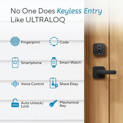 ULTRALOQ 2026 Upgrade Bolt Fingerprint Smart Lock in Black, Biometric Deadbolt - Image 7