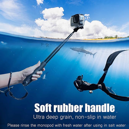 SOONSUN 45'' Waterproof Selfie Stick Extendable Monopod Hand Grip Aluminum - Image 6