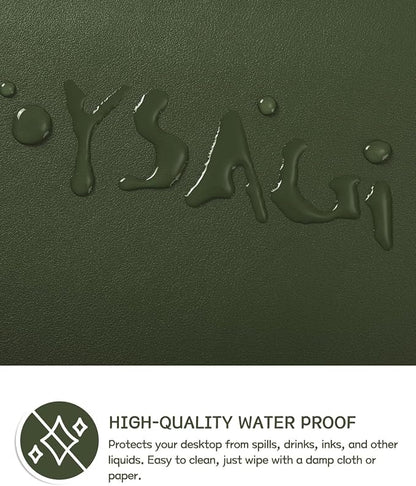YSAGi Non-Slip Leather Desk Pad, Waterproof Laptop Computer Desk Keyboard Mat - Image 4
