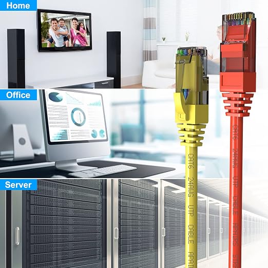 Cat6 Patch Cables 6 Feet, Cat 6 Ethernet Cable, 24AWG CCA Cord, UTP Network - Image 6