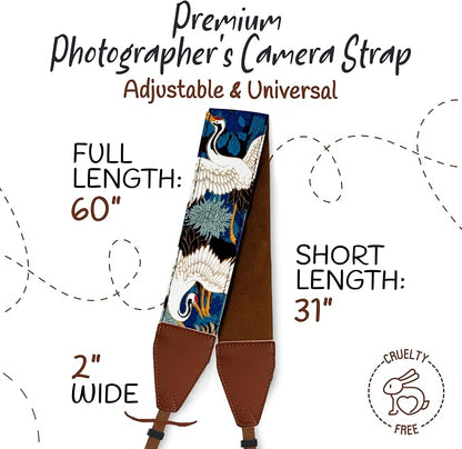 Art Tribute Camera Strap, Vintage Embroidered Neck Shoulder & Crossbody Camera - Image 5