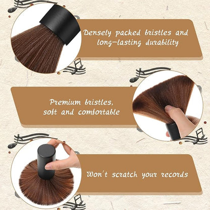 Ziliny 3 Pcs Vinyl Record Cleaning Brush Wooden Anti Static Dust Record Vinyl - Image 3