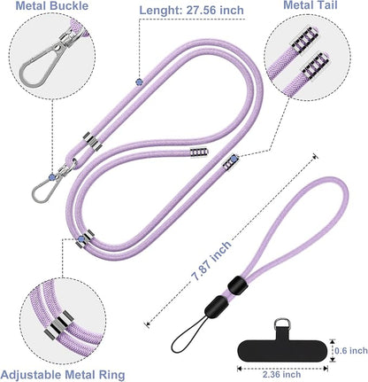 takyu Phone Lanyard, 2 Pack Adjustable Cell Phone Lanyard Crossbody Neck Strap - Image 3