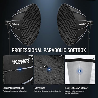 NEEWER Parabolic Softbox Kit, 47.2" Bowens Mount Soft Box - Image 3