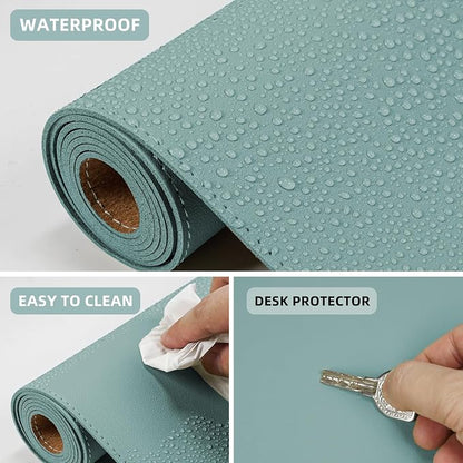 Leather Desk pad Protector, 47 * 17in Large Desk mat - Image 5