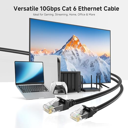Cable Matters 10Gbps Snagless Cat 6 Ethernet Cable - 9ft - Image 2