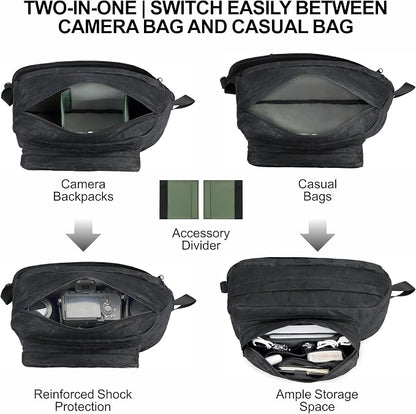 Padwa Lifestyle Black Crossbody Camera Bag - Image 5