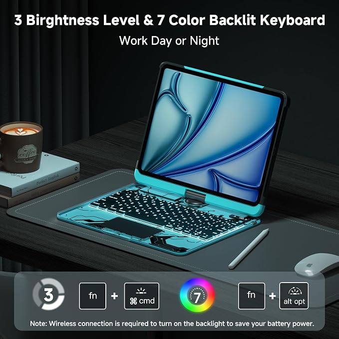 iPad Keyboard Case for iPad 10th Gen & 11th, Magic Wireless Keyboard - Image 5