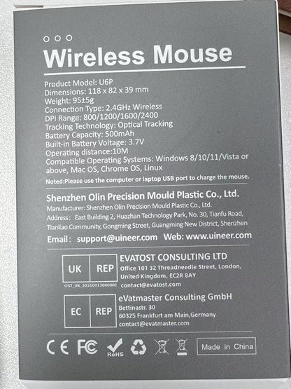 Bluetooth Mouse, Visible Battery Level, 4 Adjustable DPI, Coldless Mice - Image 8