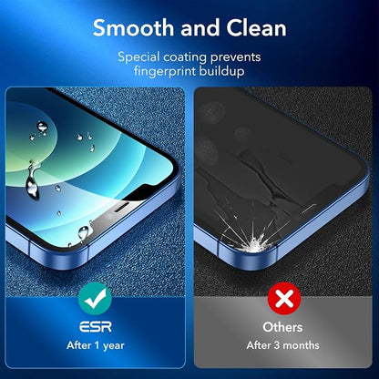 ESR 3 Pack for iPhone 12, iPhone 12 Pro Screen Protector, HD Clear Tempered - Image 8