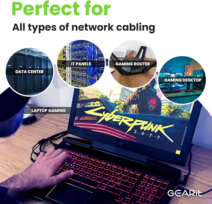 GEARit Cat 6 Ethernet Cable Pack Ð 1-Pack 20 ft Cat6 Ethernet Patch Cables | - Image 8