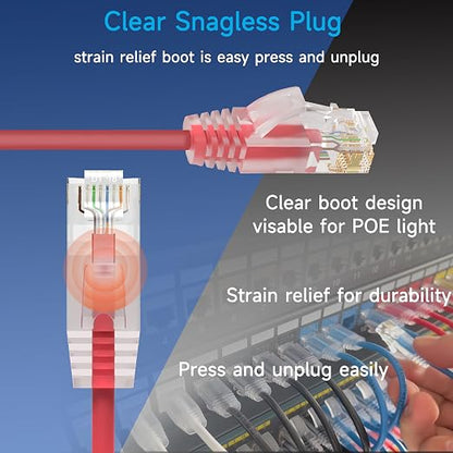Cat6a Slim Ethernet Patch Cable 1 ft, Cat6a Patch Cable - Image 4