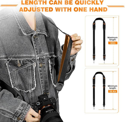 Camera Shoulder Strap Quick Release and Connection Wide Camera Neck Straps Long - Image 3