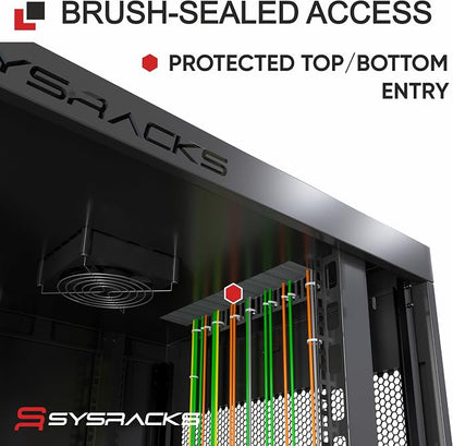 22U Wall Mount Server Rack Cabinet – 19" Network Rack Enclosure, PDU & Shelf - Image 6