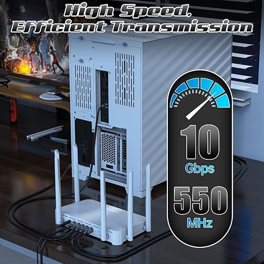 2 Feet Cat6 Patch Cables, Solid Pure Copper Patch Cord, Cat 6 Ethernet Cable - Image 4