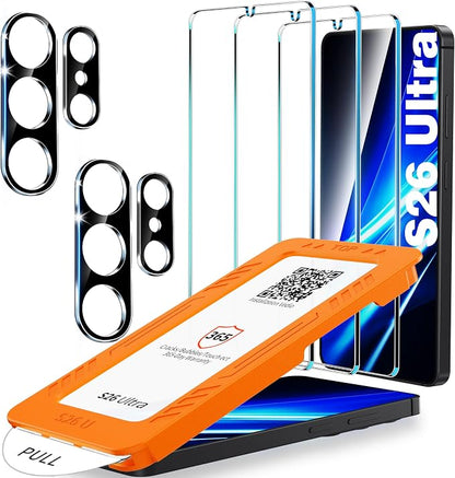 letosan 3 Pack for Samsung Galaxy S26 Ultra Screen Protector Tempered Glass + 2 by letosan