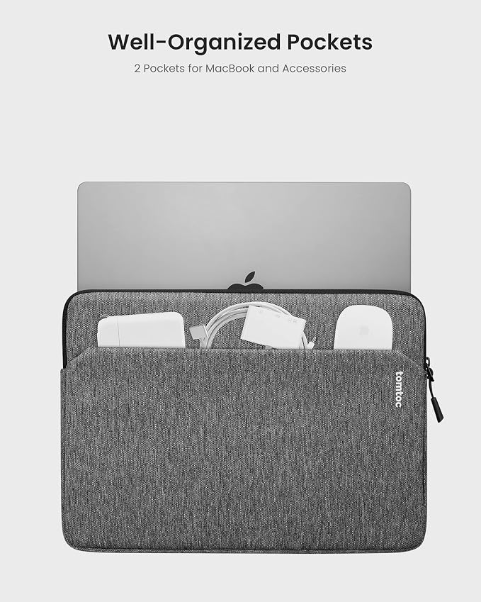 tomtoc Slim Laptop Sleeve Case for 13-inch New MacBook Air M4/A3420 M3/A3113 - Image 2