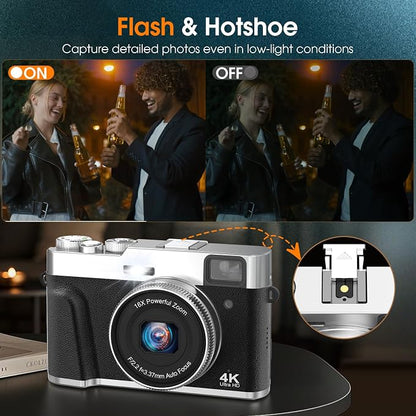 4K Digital Camera for Photography Autofocus, 48MP Vlogging Camera - Image 8