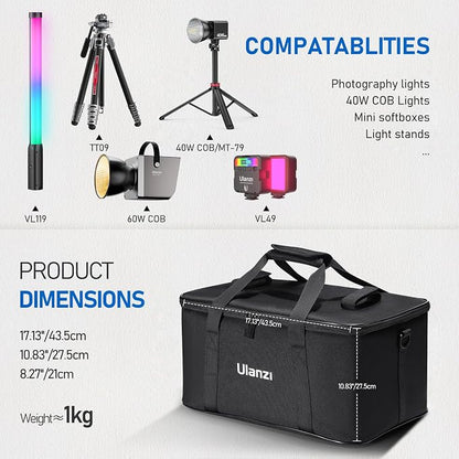 ULANZI Carrying Bag with Movable Foam Padded - Image 2