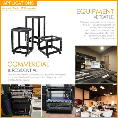 RIVECO 18U Open Frame Server Rack - Image 6